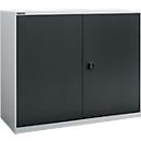 Armoire à portes battantes Schäfer Shop Select MS-i 12412, tôle d'acier, L 1200 x P 400 x H 1215 mm, 3 HC, aluminium blanc/gris anthracite, jusqu'à 150 kg 