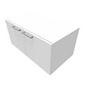 Armoire à portes battantes SOLUS PLAY, 1 HC, avec poignée, l. 800 x P 440 x H 374 mm, blanc