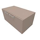Armoire à portes battantes SOLUS PLAY, 1 HC, avec poignée, l. 800 x P 440 x H 374 mm, gris pierre