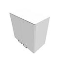 Armoire à portes battantes SOLUS PLAY, 2 HC, poignée sur le dessous, l. 800 x P 440 x H 748 mm, blanc