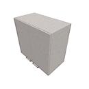 Armoire à portes battantes SOLUS PLAY, 2 HC, poignée sur le dessous, l. 800 x P 440 x H 748 mm, gris céramique