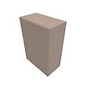 Armoire à portes battantes SOLUS PLAY, 3 hauteurs de classeurs, sans poignée, l. 800 x P 440 x H 1122 mm, gris pierre