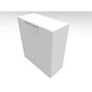 Armoire à portes battantes SOLUS PLAY, 3 HC, poignée en haut, l. 800 x P 440 x H 1122 mm, blanc