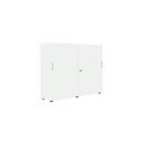 Armoire à portes coulis. 3 HC, l. 135, blanc