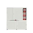 Armoire à portes coulis. 5 HC, l. 160, acous., blanc
