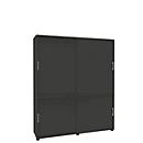 Armoire à portes coulis. 5 HC, l. 160, hêtre graphite