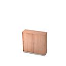 Armoire à portes coulissantes, 3 HC, l. 1200 x P 400 mm, coloris noyer