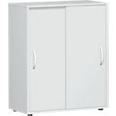 Armoire à portes coulissantes Alicante, 3 hauteurs de classeurs, l. 800 x P 400 x H 1104 mm, gris clair