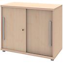 Armoire à portes coulissantes BARI, 1 étagère, serrure, l. 800 x P 430 x H 720 mm, coloris érable