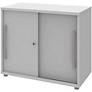 Armoire à portes coulissantes BARI, 1 étagère, serrure, l. 800 x P 430 x H 720 mm, gris clair