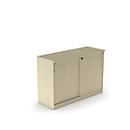 Armoire à portes coulissantes BEXXSTAR, 2 hauteurs de classeurs, H 825 mm, finition érable