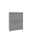 Armoire à portes coulissantes, l. 1200 mm, 4 HC, coloris hêtre