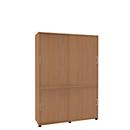 Armoire à portes coulissantes, l. 1350 mm, 5 HC, coloris hêtre