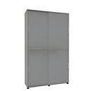 Armoire à portes coulissantes, l. 1350 x P 450 x H 2300 mm, 6 HC, argent