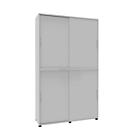 Armoire à portes coulissantes, l. 1350 x P 450 x H 2300 mm, 6 HC, blanc