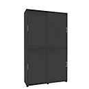 Armoire à portes coulissantes, l. 1350 x P 450 x H 2300 mm, 6 HC, graphite