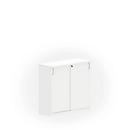 Armoire à portes coulissantes NEVADA - bois - L 1200 x P 445 x H 1155 mm - 3 HC - blanc