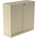 Armoire à portes coulissantes NEVADA - bois - L 1200 x P 445 x H 1155 mm - 3 HC - décor érable