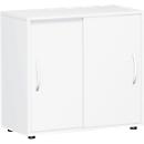 Armoire à portes coulissantes PALENQUE, 2 HC, l. 800 x P 400 x H 752 mm, blanc