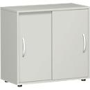 Armoire à portes coulissantes PALENQUE, 2 HC, l. 800 x P 400 x H 752 mm, gris clair