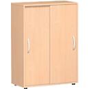 Armoire à portes coulissantes PALENQUE, 3 HC, l. 800 x P 400 x H 1104 mm, hêtre