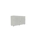 Armoire à portes coulissantes, surface acoustique, l. 1200 mm, 2 HC, argent