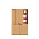 Armoire à portes coulissantes, surface acoustique, l. 1200 mm, 5 HC, coloris hêtre