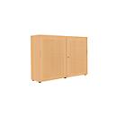 Armoire à portes coulissantes, surface acoustique, l. 1600 mm, 3 HC, coloris hêtre