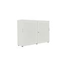 Armoire à portes coulissantes, surface acoustique, l. 1600 mm, 3 HC, gris clair