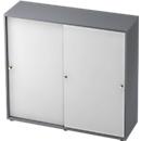 Armoire à portes coulissantes TOPAS LINE, 3 HC, graphite/blanc