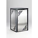 Armoire à poubelles MBS 2, inox, avec couvercle rabattable, pour conteneurs à déchets de 120 L et 240 L, modulable