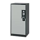 Armoire à produits chimiques, porte battante, 2 bacs extractibles, 545 x 520 x 1105 mm, gris clair