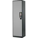 Armoire à produits chimiques, porte battante, 3 étagères, 545 x 520 x 1950 mm, argent