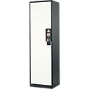 Armoire à produits chimiques, porte battante, 3 étagères, 545 x 520 x 1950 mm, blanc pur