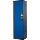 Armoire à produits chimiques, porte battante, 3 étagères, 545 x 520 x 1950 mm, bleu gentiane