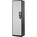 Armoire à produits chimiques, porte battante, 3 étagères, 545 x 520 x 1950 mm, gris clair
