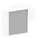 Armoire à rideau BEXXSTAR, 1 porte, 3 hauteurs de classeur, l. 1200 x P 445 x H 1155 mm, blanc