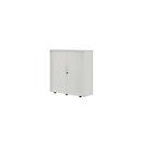 Armoire à rideau coulissant, 3 HC, 1 pièce, sans cloison médiane, l. 1000 mm, argent