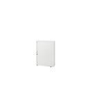Armoire à rideau coulissant, 3 HC, 1 pièce, sans cloison médiane, l. 800 mm, gris clair