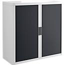 Armoire à rideau coulissant, H 1040 mm, blanc/anthracite