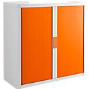 Armoire à rideau coulissant, H 1040 mm, blanc/orange