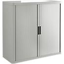 Armoire à rideau coulissant, H 1040 mm, gris/gris