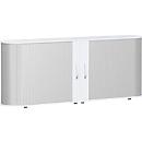 Armoire à rideau coulissant transversal Alicante, l. 2000 x P 400 x H 828 mm, blanc
