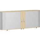 Armoire à rideau coulissant transversal Alicante, l. 2000 x P 400 x H 828 mm, coloris érable