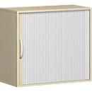 Armoire à rideau coulissant transversal PALENQUE, 2 HC, l. 800 x P 400 x H 752 mm, érable