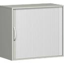 Armoire à rideau coulissant transversal PALENQUE, 2 HC, l. 800 x P 400 x H 752 mm, gris clair