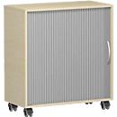 Armoire à rideau coulissant transversal PALENQUE, l. 800 x P 400 x H 791 mm, érable