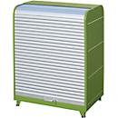 Armoire à rideau pour produits dangereux, type RSG-3, L 1294 x P 870 x H 1610 mm, verrouillable, vert RAL 6011