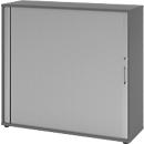 Armoire à rideaux Breno, 3 HC, verrouillable, empilable, L 1200 x P 400 x H 1100 mm, panneau de particules, graphite
