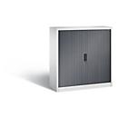 Armoire à rideaux C + P Omnispace, 3 HC, verrouillable, L 1200 x P 420 x H 1230 mm, acier/plastique, gris clair/gris noir